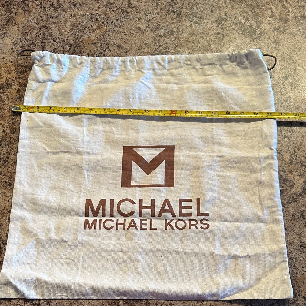 Michael Kors White Dust Bag with Brown Logo